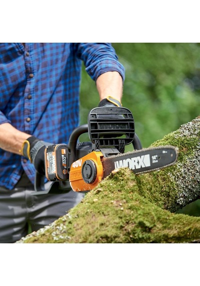 Worx WG384E 40V 2.0 Ah Li-İon Profesyonel Şarjlı Kömürsüz Zincirli Testere 35 CM