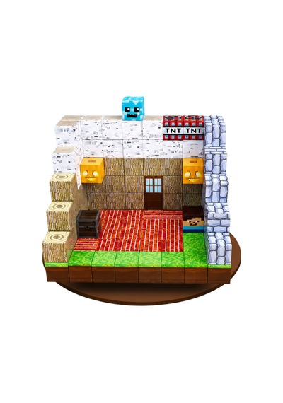 Minecraft Manyetik Küp Blok Orman Temalı Yapı Taşı 150 Parça