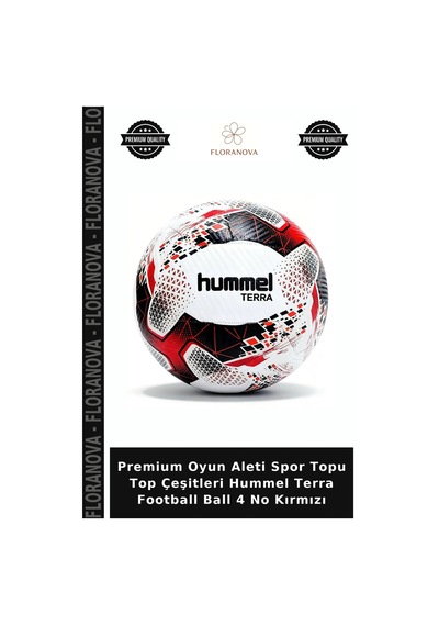 Premium Oyun Aleti Spor Topu Top Çeşitleri Hummel Terra Football Ball 4 No Kırmızı