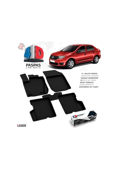 S-dizayn Dacia Logan 2 4d Havuzlu Paspas 2013-2020 A+kalite