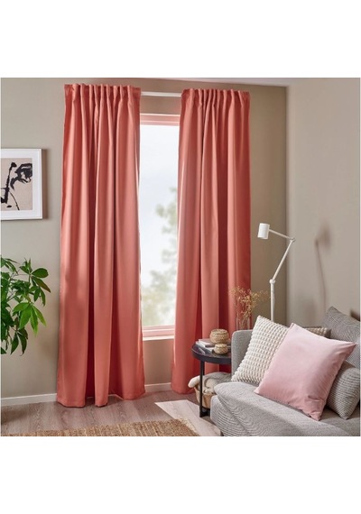 Ikea Majgull Fon Perde 145x300 Cm Pembe