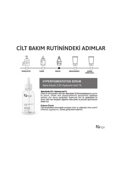 Hyperpigmentation Serum Alpha Arbutin 2.5% Hyaluronic Acid 1% - Hiperpigmentasyon Serumu