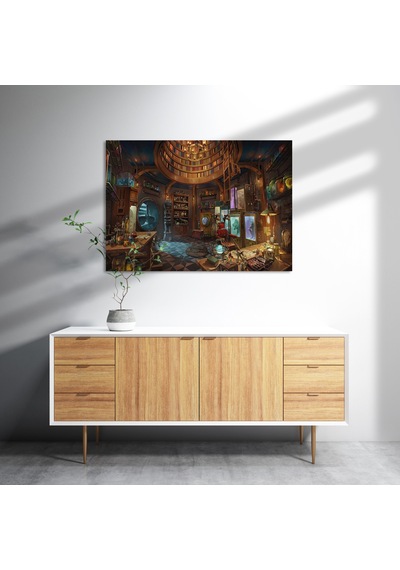 Cakasepetim Geçmişteki Laburatuvar Sanat Görseli Ahşap Mdf Tablo