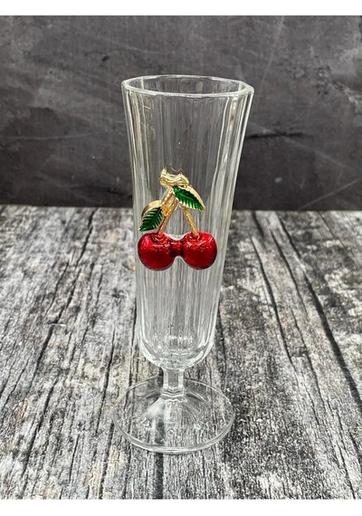 6 Lı Kristal Cam Kiraz Kahve Yanı Bardağı Su Bardak 150ml