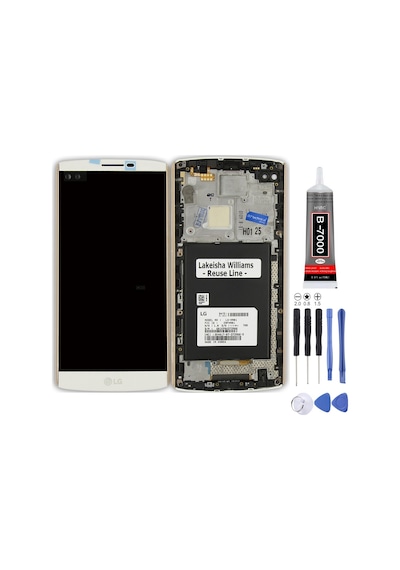 Lg H960 V10 Uyumlu Lcd Ekran Çıtalı Gold Altın + Montaj Kiti
