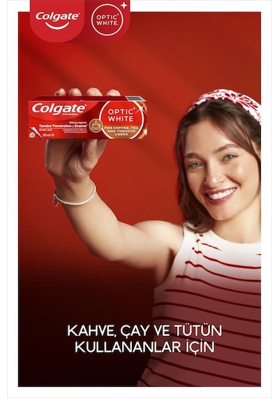 Colgate Optıc Whıte Kahve, Çay Ve Tütün Kullananlar İçin Diş Macunu 50ml X3 Adet