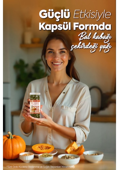 Bal Kabağı Çekirdeği Yağı Softjel 90 Kapsül 1300 Mg Bal Kabağı Çekirdeği Yağı Softjel 90 Kapsül 1300 Mg