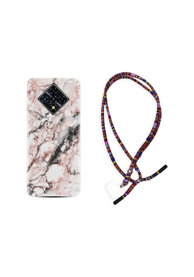 Infinix Zero 8 Kılıf Rasta Boyun Askılı Colorfull Marble 2 1389