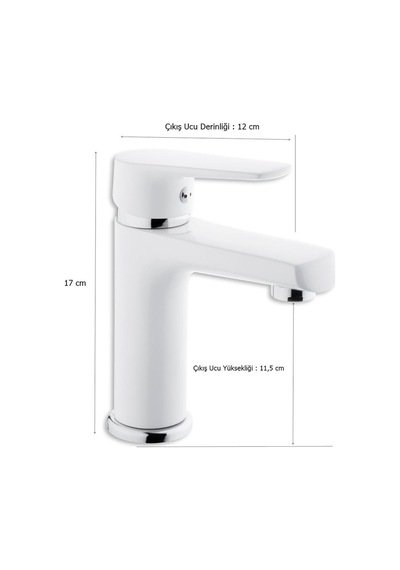 Tema Zenn Banyo Lavabo Bataryası Musluk Beyaz