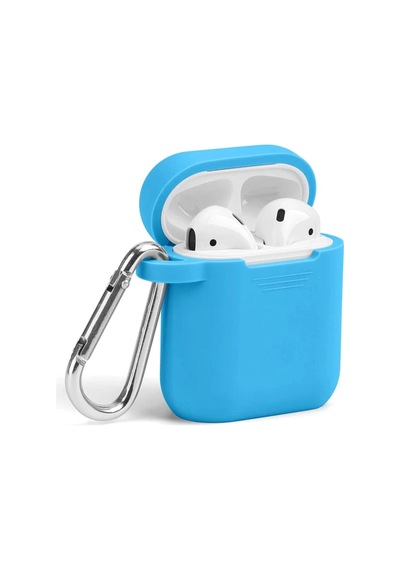 E2M SENSE SİLİKON Apple Uyumlu AirPods 1-2 KILIF GÖK MAVİSİ