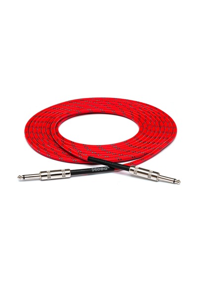 3gt18c3 Kumaş Gitar Kablosu Kırmızı/yeşil 1/4" Ts - 1/4" Ts