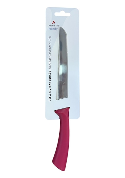 Aryıldız Handy Dişli Mutfak Bıçağı Bordo 17cm 297643 Bordo