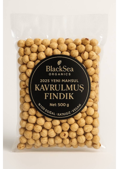 Blacksea Organics 2025 Yeni Mahsul Kavrulmuş Fındık 500 G Doğal Ve Katkısız Rize Fındığı 500 G