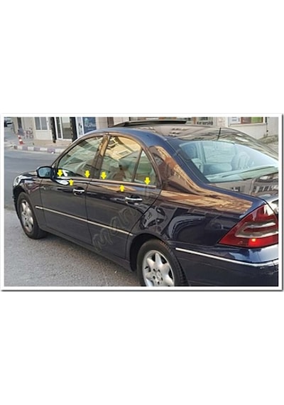 Woc Chrome Mercedes C W203 Krom Cam Çıtası 2001-2007 4 Parça   Pasl