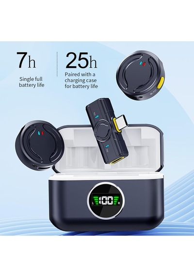 Coverzone Kablosuz Yaka Mikrofonu Çift Mikrofon İphone 16 İle Uyu
