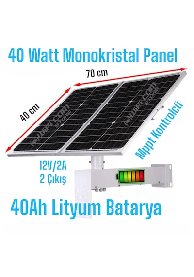 Lityum Bataryalı Güneş Panel Seti