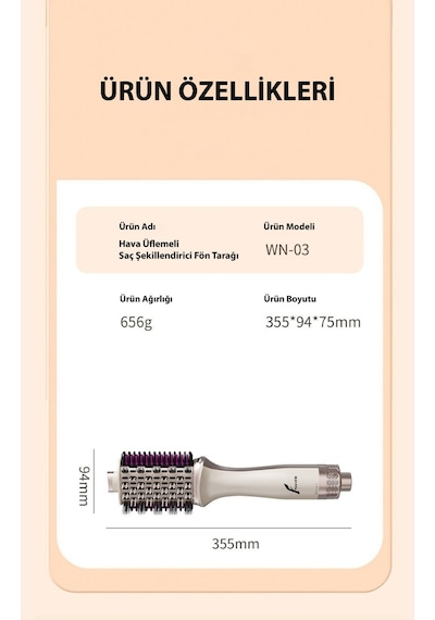 Smoothstyle 3in1 Islak Ve Kuru Hava Üflemeli Saç Şekillendirici Fırça