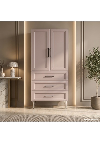 Portofino Çok Amaçlı Dolap 60 Cm 2 Kapak 3 Çekmece Soft Pudra - Çok Amaçlı Raflı Dolap Yeşil Portofino Çok Amaçlı Dolap 60 Cm 2 Kapak 3 Çekmece Soft Pudra - Çok Amaçlı Raflı Dolap Yeşil