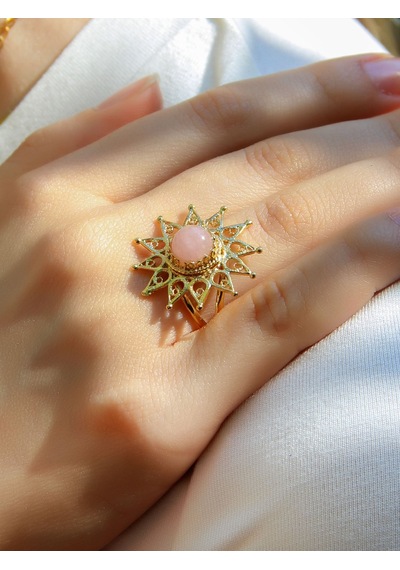 Esha Store Doğal Taş Pembe Kuvars Doğal Taşlı Yıldız Model Telkari Kadın Ayarlanabilir Altın Kaplama Yüzük Euy6 Pembe Esha Store Doğal Taş Pembe Kuvars Doğal Taşlı Yıldız Model Telkari Kadın Ayarlanabilir Altın Kaplama Yüzük Euy6 Pembe