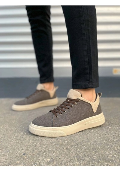 Mevese Ont Bağcıklı Keten Dokulu Hafif Taban Erkek Günlük Casual Sneaker Ayakkabı - Kahverengi Mevese Ont Bağcıklı Keten Dokulu Hafif Taban Erkek Günlük Casual Sneaker Ayakkabı - Kahverengi