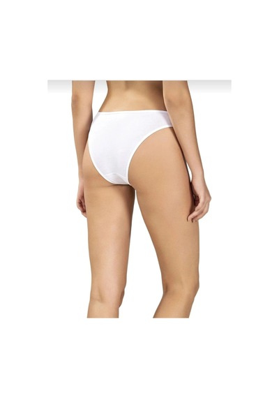 Jiber 655 Kadın Likralı Pamuklu Bikini Külot 6 Adet Beyaz