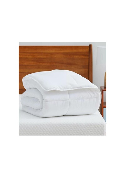 Microfiber Çift Kişilik Yorgan Kapitone Yıkanabilir Mevsimlik Microfiber Yorgan 195x215 Cm, Beyaz Diğer