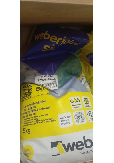 1 Kg Weberjointsil Siyah Derz Dolgu 1 Kg