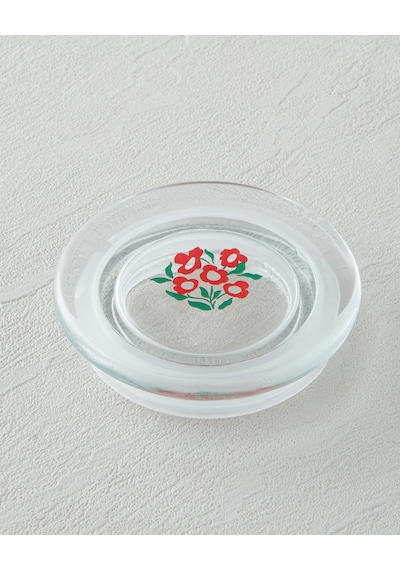 English Home Bright Parade Cam Kavanoz 500 Ml Kırmızı - Beyaz Kırmızı - Beyaz