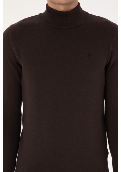 U.S. Polo Assn. Erkek Koyu Kahverengi Basic Kazak 50307783-VR084