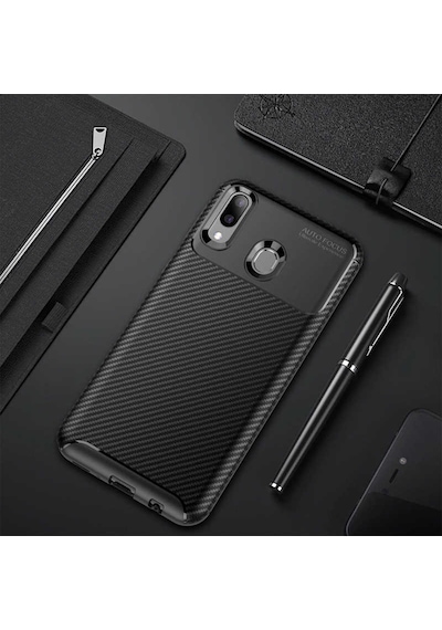 Samsung Galaxy Uyumlu M20 Kılıf Karbon Silikon Case