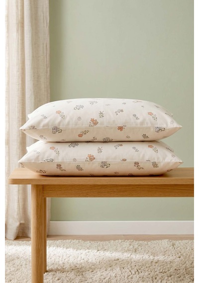 Blush Pamuklu 2'li Yastık Kılıfı 50x70 Cm Çok Renkli