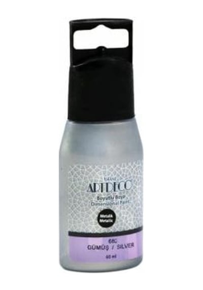 Artdeco Y-040C-682 Boyutlu Boya 60 ML Gümüş