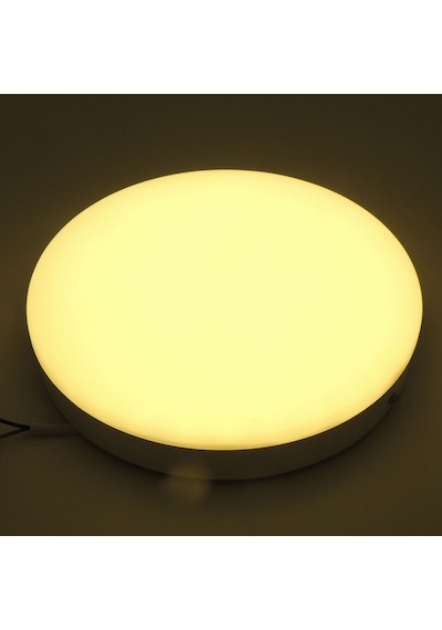 Yuvarlak Dış Mekan Sıva Üstü 20W Led Panel Armatür Trafolu Gün Iş Beyaz