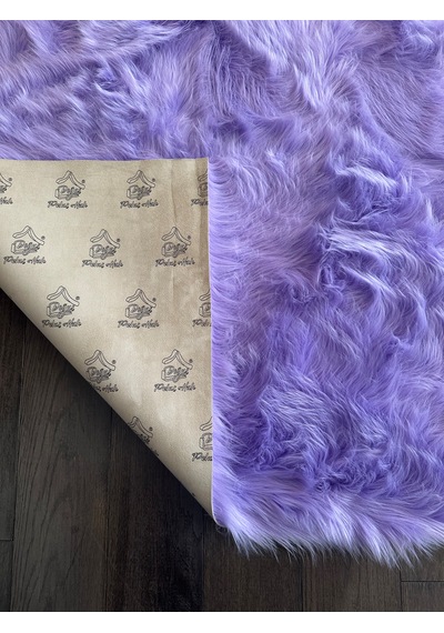 A Post Lila Yumuşak Dokulu Peluş Halı Dikdörtgen