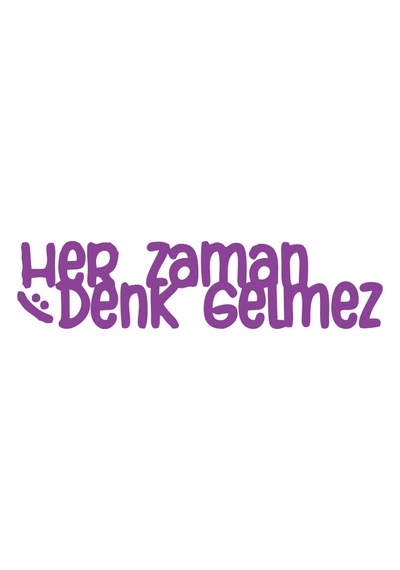 Her Zaman Denk Gelmez Araba Sticker 17x17 Cm Mor