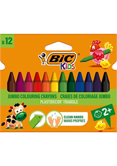 Bıc Kids Plastidecor Üçgen Pastel Boya Kalemi 12'li Kutu Diğer