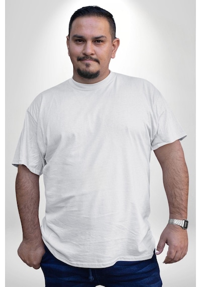 Angemiel Azerbeycan Bayrağı Büyük Beden Beyaz Tişört Kadın Erkek Ünisex Sırt Baskılı Beyaz