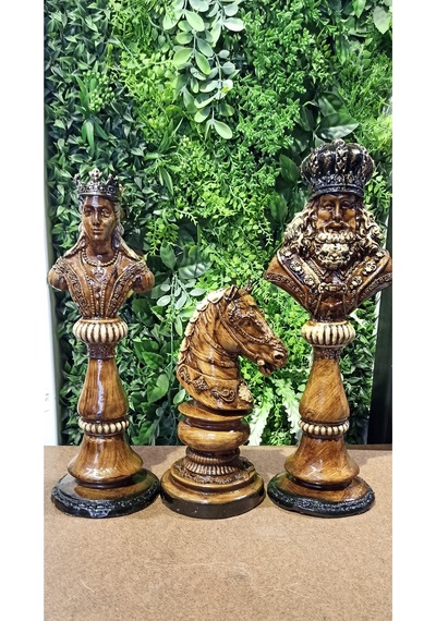 Satranç Taşları 3 Lü Set Dekoratif Oble