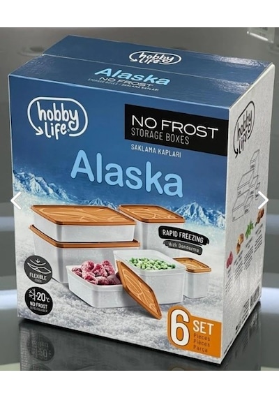 Alaska Derin Dondurcu Saklama Kabı 6'lı Set