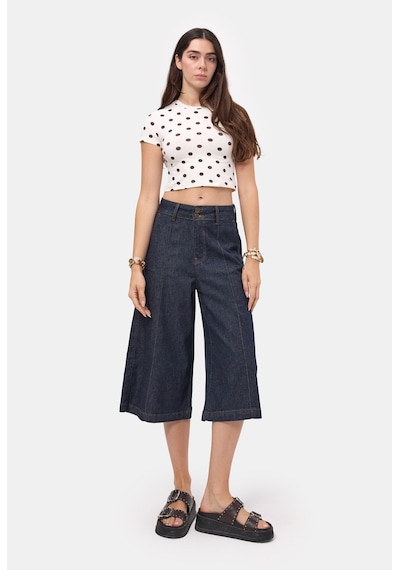 Itsbasic Kadın İndigo Selvedge 7w6-50 Maxi Denim Bermuda Jort