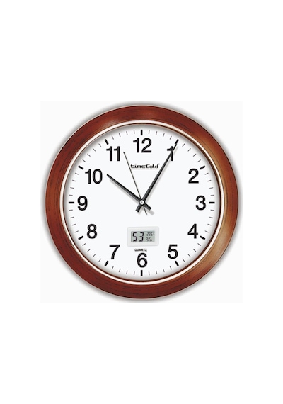 Tr M3 Decorium 30cm Ebat Nem Ölçerli Nemölçerli Termometreli Sessiz Duvar Saati