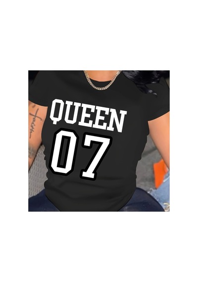 Caddemia Moda Yüksek Kaliteli Kısa Kollu Gevşek Spor Büyük Boy Ve Kadın Çift Kıyafeti Kral Ve Kr siyah Caddemia Moda Yüksek Kaliteli Kısa Kollu Gevşek Spor Büyük Boy Ve Kadın Çift Kıyafeti Kral Ve Kr siyah