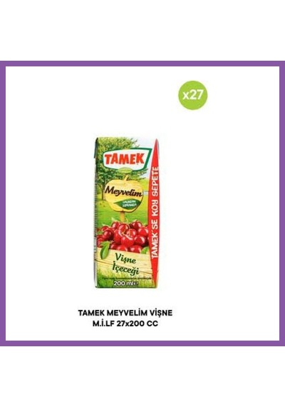 Bezos Tamek Vişne Nektarı 200 Ml 27 Adet Bzoshb