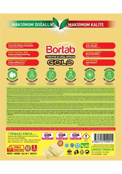 Doğal Vegan Bulaşık Tableti - Kimyasal İçermez - Güçlü Yağ Ve Kir Söker