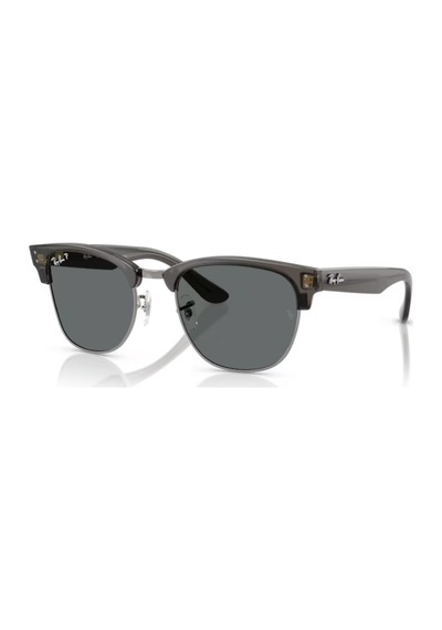 Ray-Ban Rb 0504s 670781 54 Clubmaster Reverse Polarize Unisex Kare Şeffaf Füme Kemik Güneş Gözlüğü Füme
