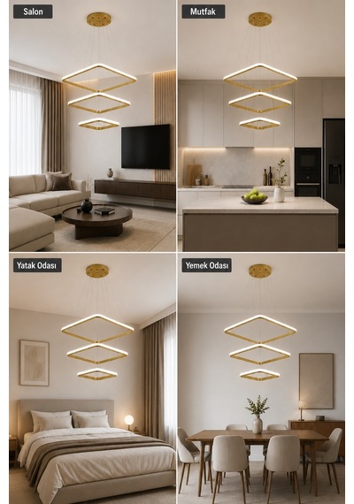 Melo 3'lü Led Sarkıt Avize Beyaz Işık Eskitme