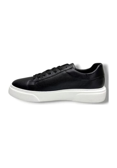 Dacfy Hakik Deri Erkek Sneaker Ayakkabı Ckr01069 Siyah - Beyaz