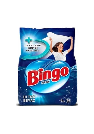 4 Adet Bingo Matik Ultra Beyaz 4 Kg