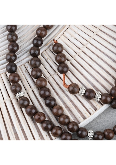 Yılan Ağacı 99luk Küre Kesim 8mm Namaz Tesbihi Kahverengi