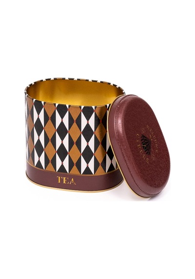 Circus Tea Desenli Oval Metal Saklama Kabı 14 x 12 x 13 CM 1.4 L Çok Renkli